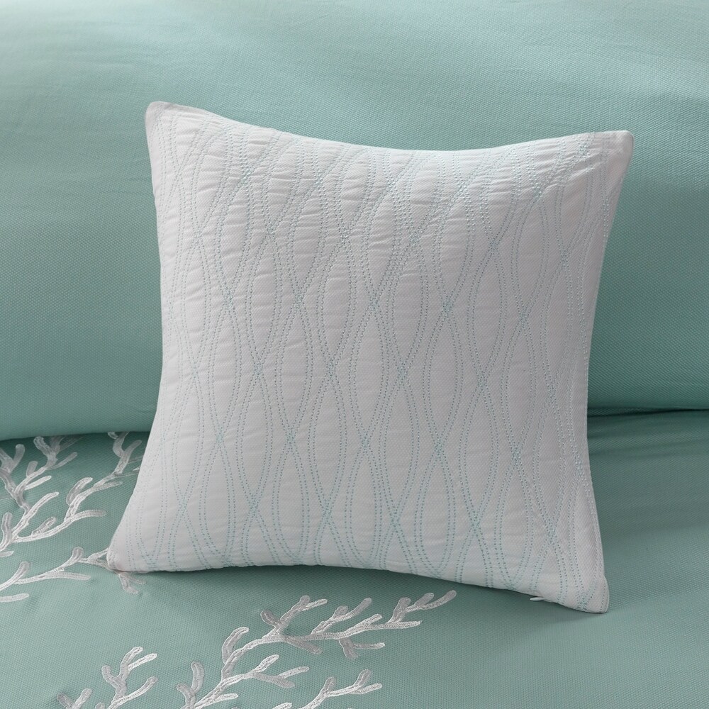 Harbor House Coastline Ivory Cotton Square Pillow 18x18\