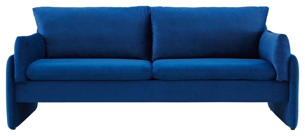 Indicate Performance Velvet Sofa   Contemporary   Sofas   by House Bound  Houzz