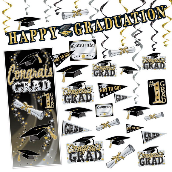 Beistle S15955GRAD Graduation Party Kit  Piece Cou...