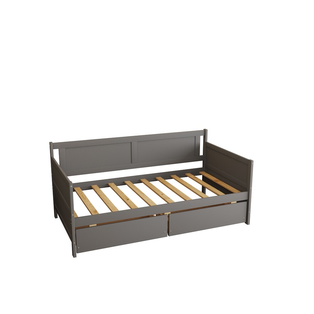 Twin Size Sofa Bed Daybed with 2 Storage Drawers