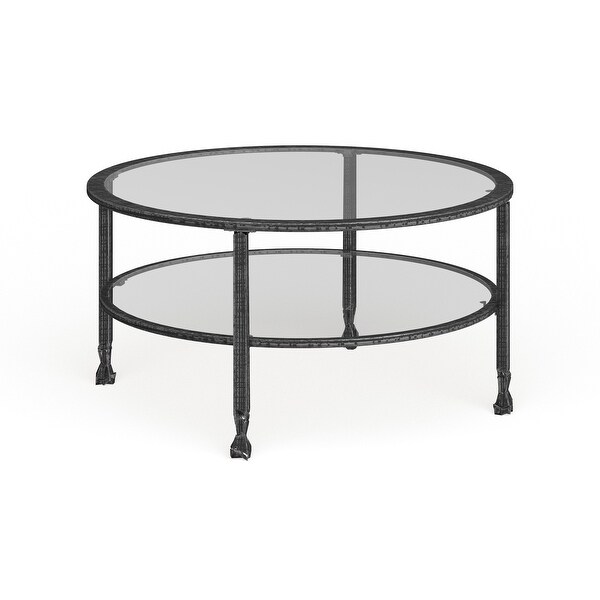 SEI Furniture Glenn Metal/ Glass Round Coffee Table