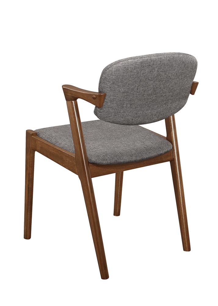 Malone Dining Side Chairs Grey and Dark Walnut (Set of 2)