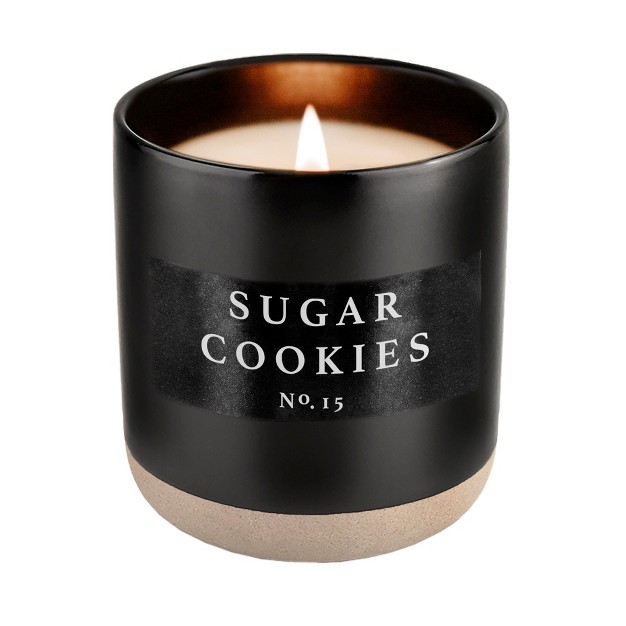 Sweet Water Decor Sugar Cookies 12oz Black Stoneware Candle