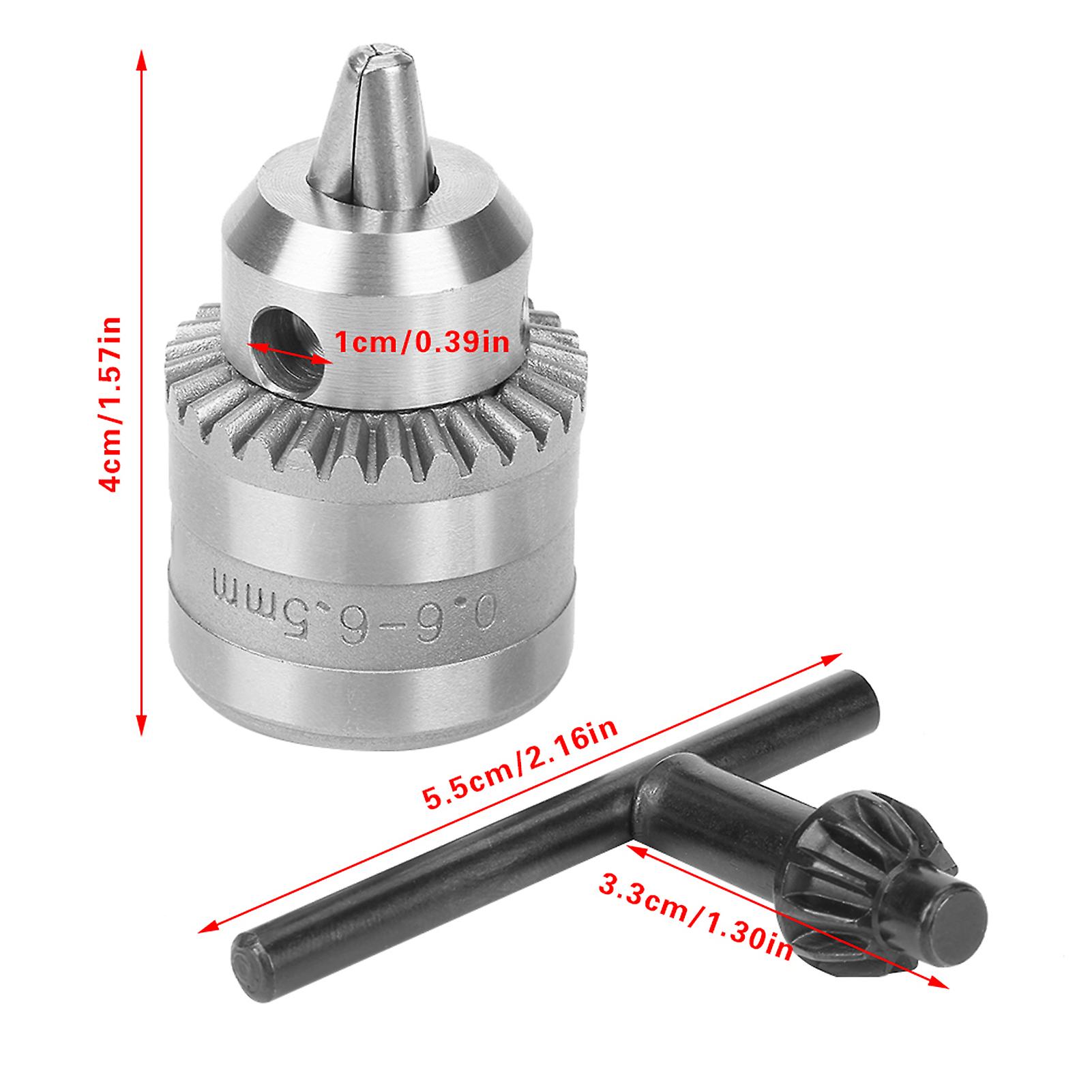 0.6-6mm Mini Key Type Drill Chuck With Chuck Key For Electric Power Drill (3/8-24unf)