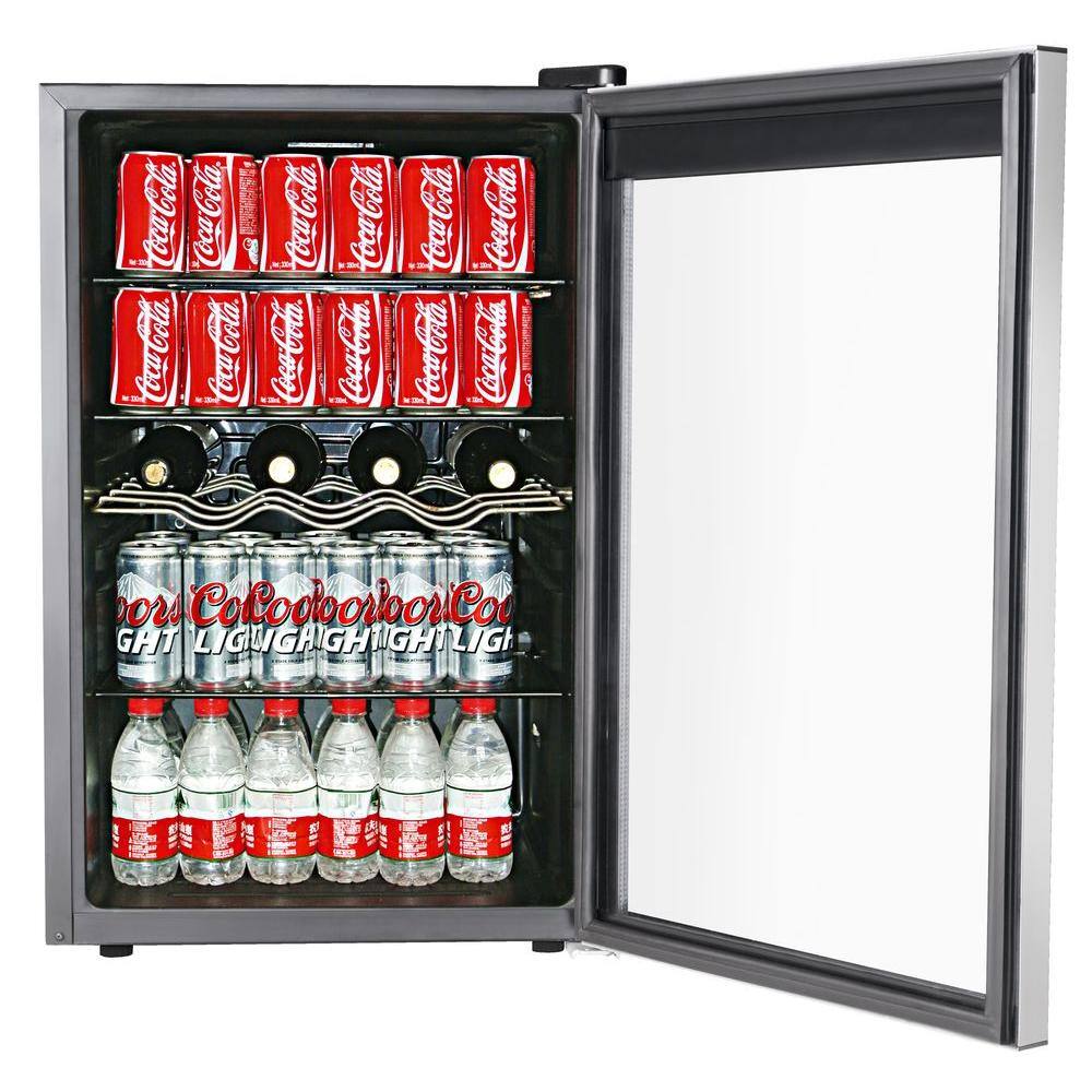 RCA Single Zone 22 in. 4-Bottle or 110 (12 oz.) Can Beverage Wine Center RMIS1530