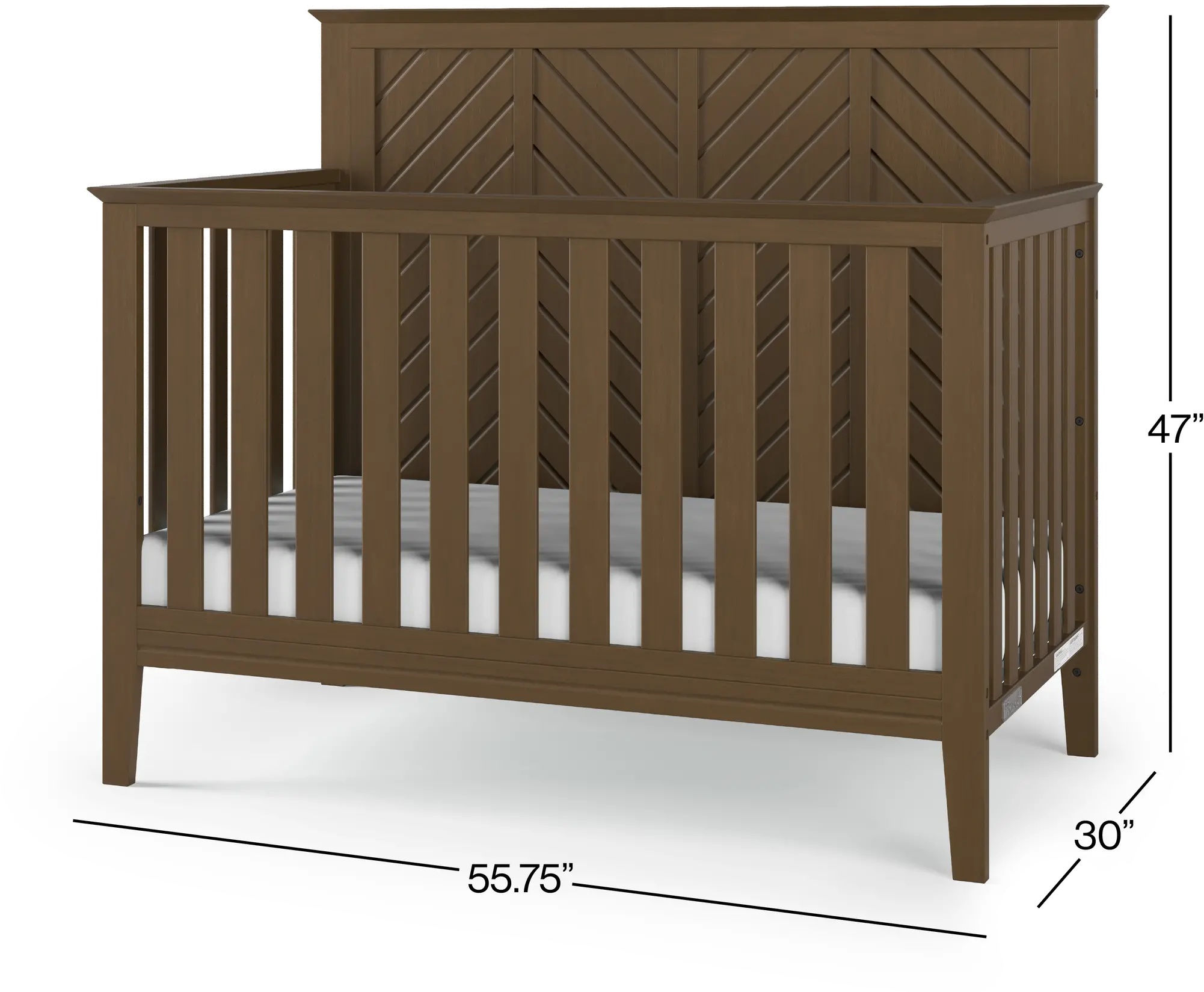 Atwood Cocoa Bean 4-in-1 Convertible Baby Crib