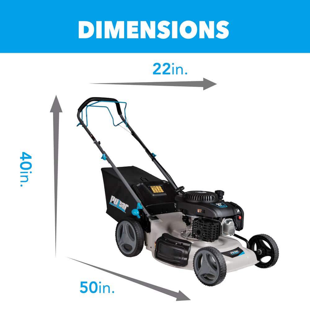 Pulsar 21 in 200 cc Gas Recoil Start Walk Behind Push Mower SelfPropelled 3in1 with 7 Position Height Adjustment