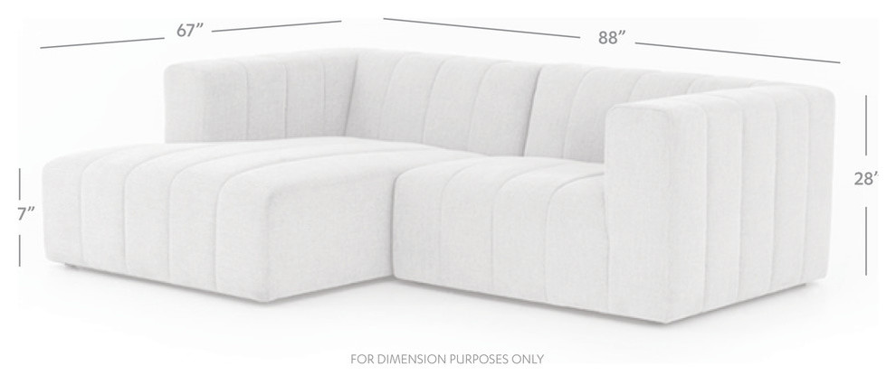 Four Hands Langham Channeled 2 Piece Left Arm Facing Sectional Set   Transitional   Sectional Sofas   by Four Hands  Houzz