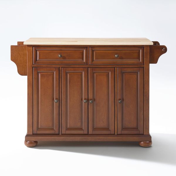 Alexandria Wood Top Full Size Kitchen Island/Cart