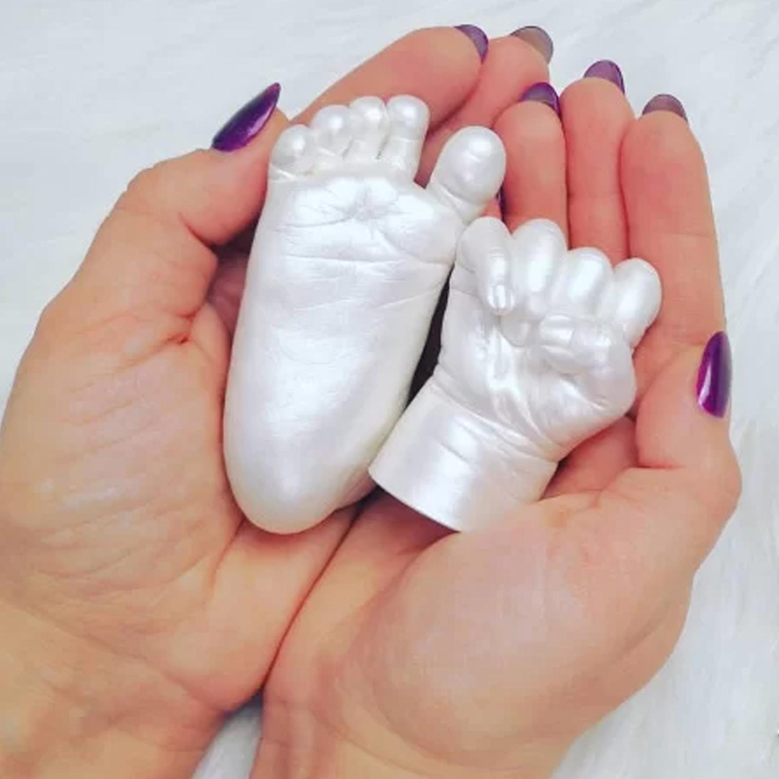 Baby Three-dimensional Hand Mold Powder Childrens Full Moon 100 Days Hand And Foot Print Souvenir 3d Clone Model Powder