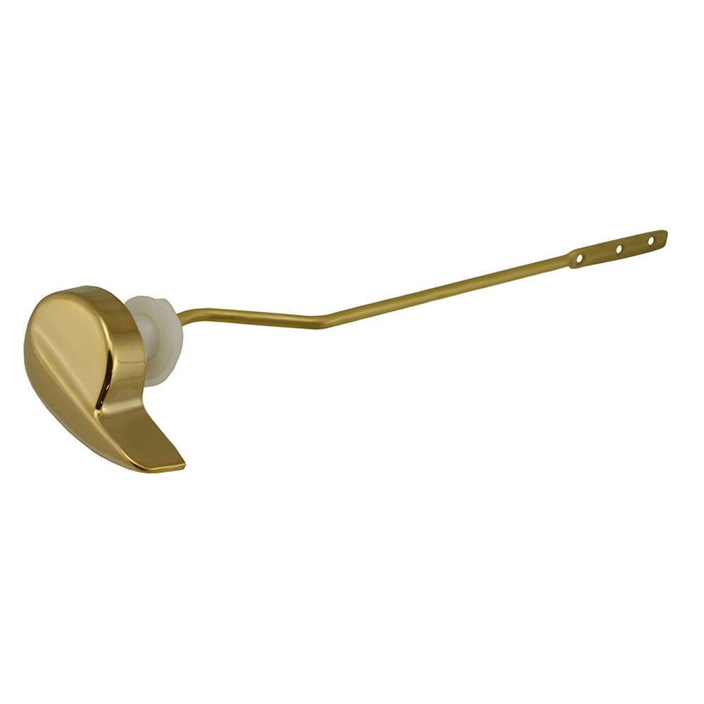 JONES STEPHENS Toilet Tank Trip Lever for Side Mount Kohler with 8 in. Brass Arm  Metal Handle in Polished Brass T01181