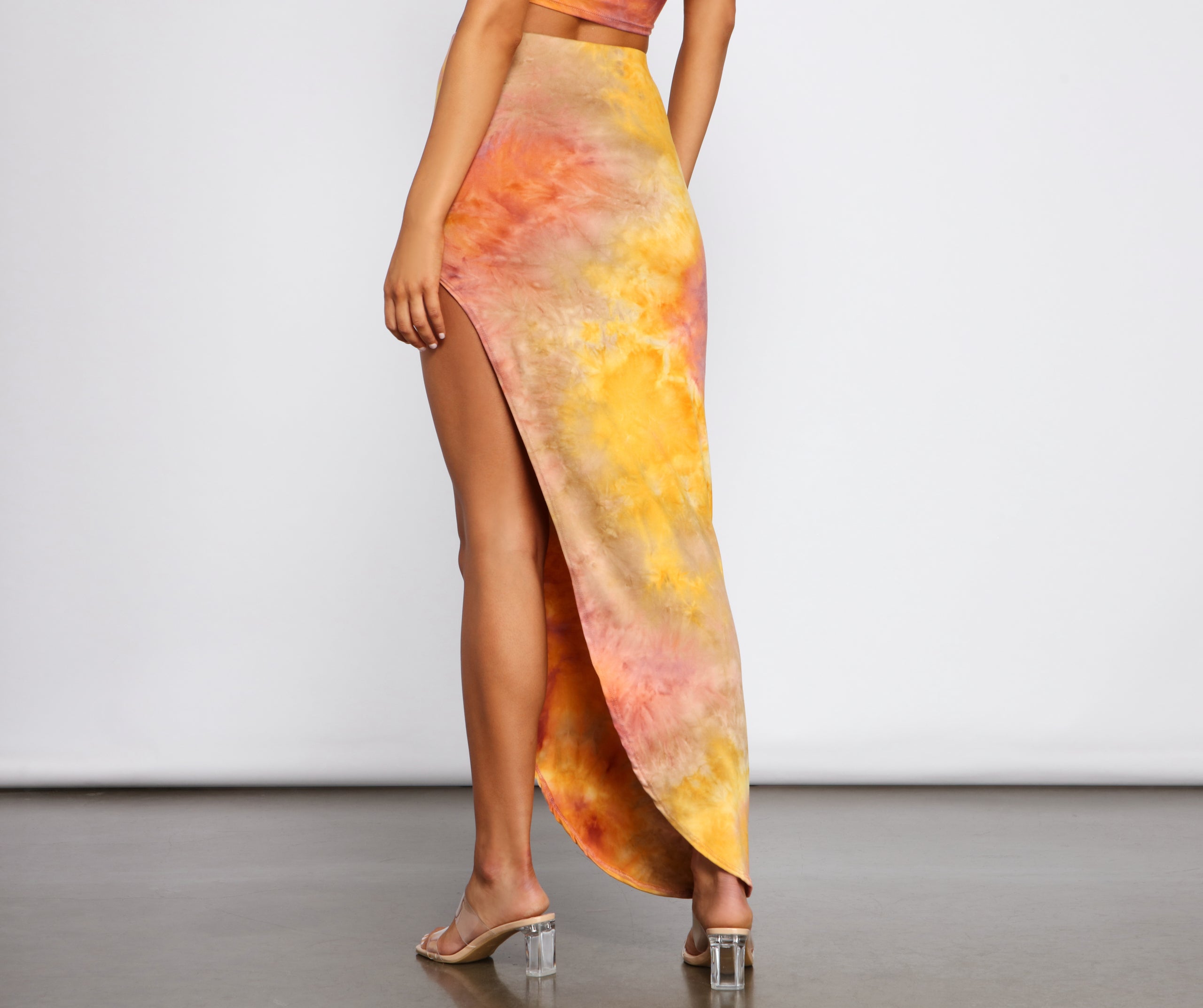 Golden Hour Tie-Dye Maxi Skirt