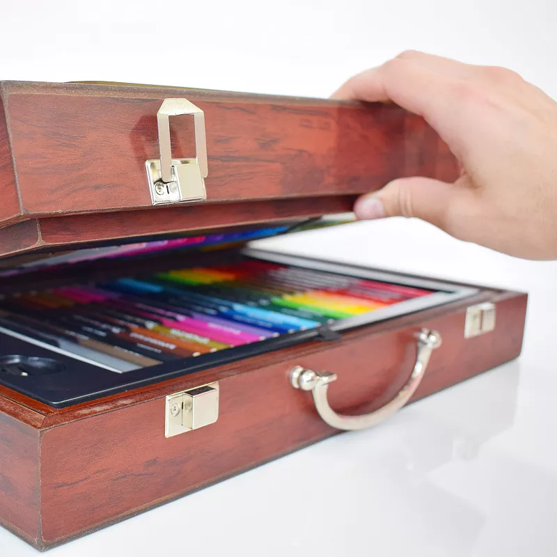 Art 101 170-Piece Deluxe Multimedia Art Set in Expandable Wood Art Case