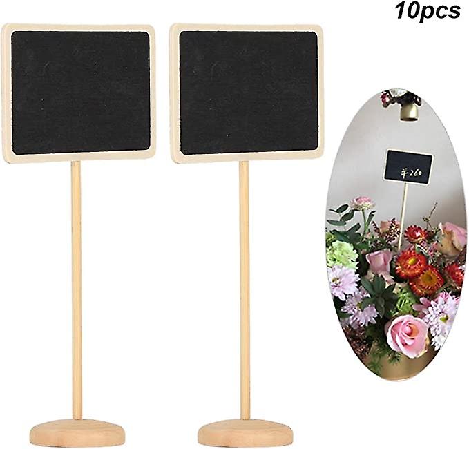 10pcs Mini Chalkboard， Signs Chalk Blackboard Board Place Cards Desktop Vase Decorations For Writing Information Offices， Living Rooms