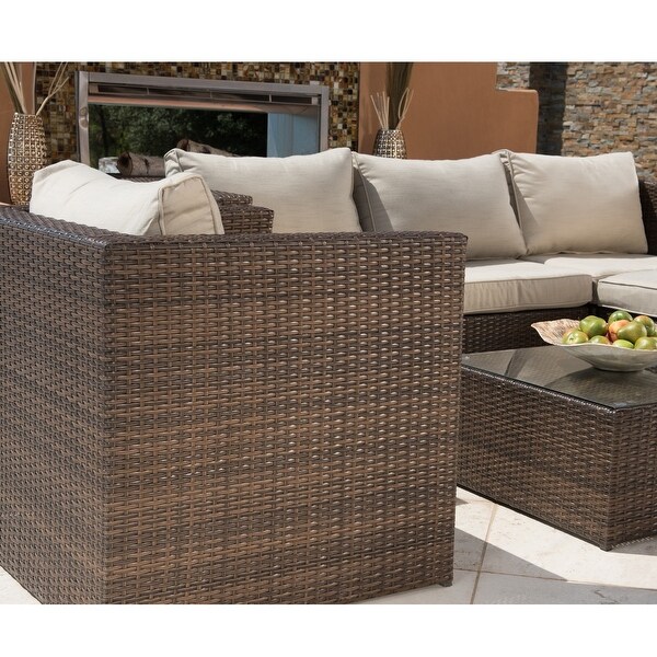 Corvus Trey Outdoor 6piece Aluminum Resin Wicker Sofa Set