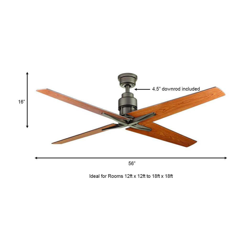 Home Decorators Collection Virginia Highland 56 in Indoor Espresso Bronze Ceiling Fan with Remote Control