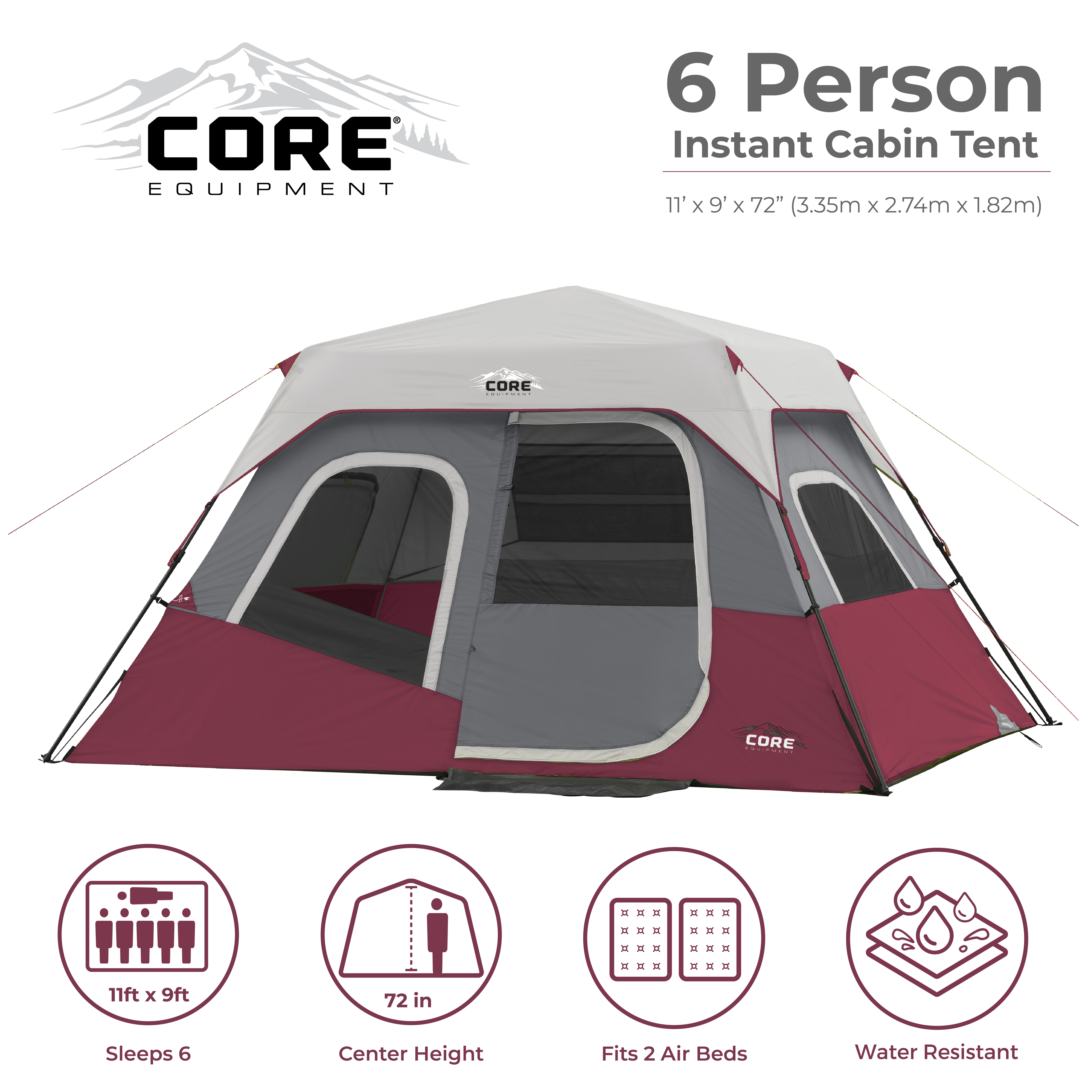 Core 6 Person Instant Tent