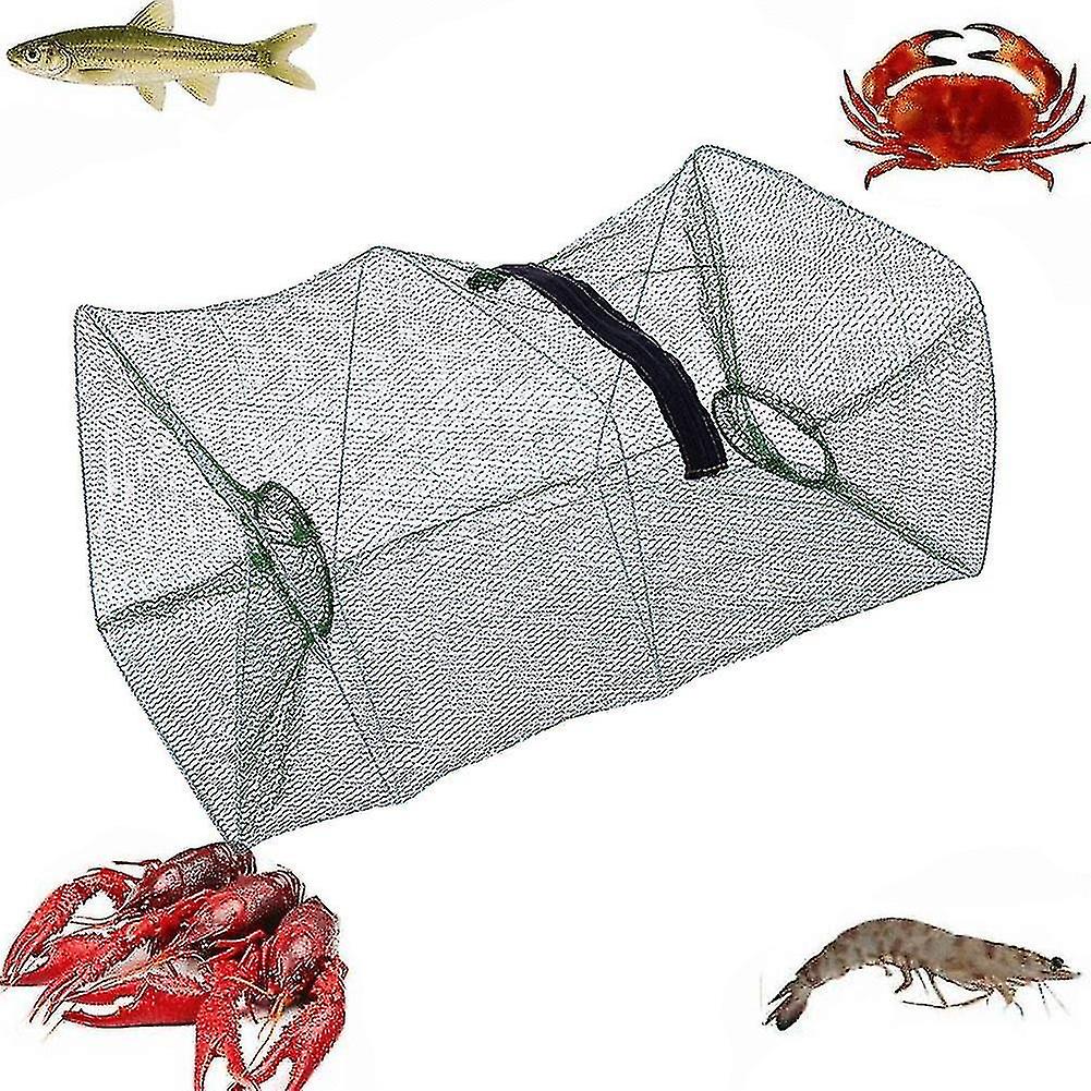 Foldable Fishing Cage Net Fish Carp Bait Cage Shrimp Basket Fish Crayfish Lobsters Catcher Tank Trap