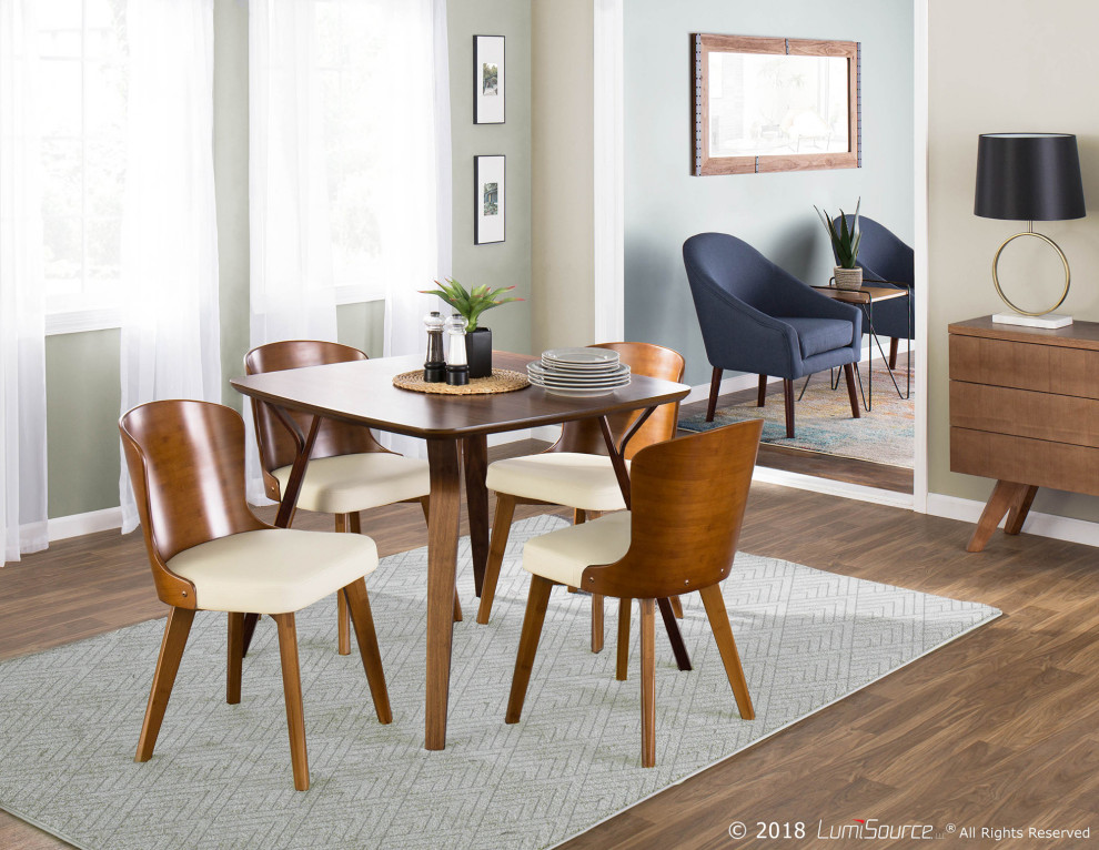 Loft Mid Century Modern End Table  Walnut and Black   Midcentury   Side Tables And End Tables   by First of a Kind USA Inc  Houzz