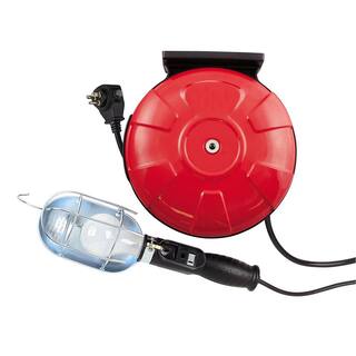 Southwire 75-Watt 40 ft. 163 SJTW Incandescent Guarded Trouble Work Light with Retractable Cord Reel 48000