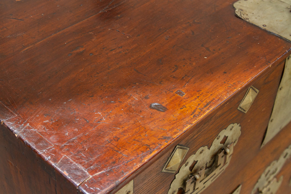 Antique Metal Fitted Korean Wedding Chest   Asian   Accent Chests And Cabinets   by De cor  Houzz