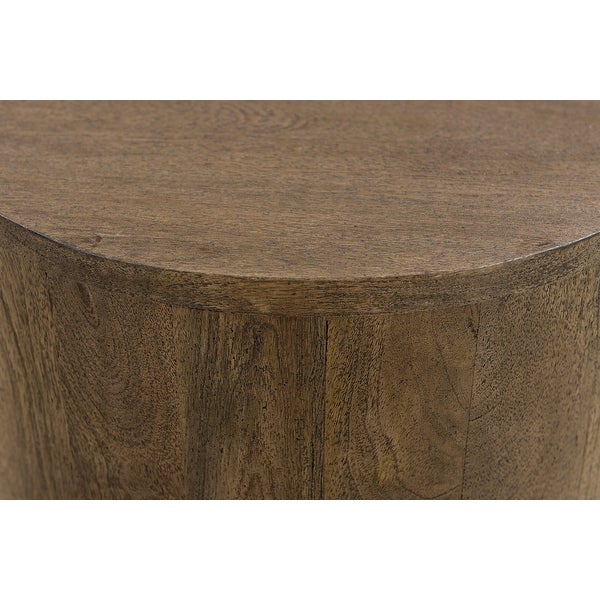 Caden Wood Drum Coffee Table