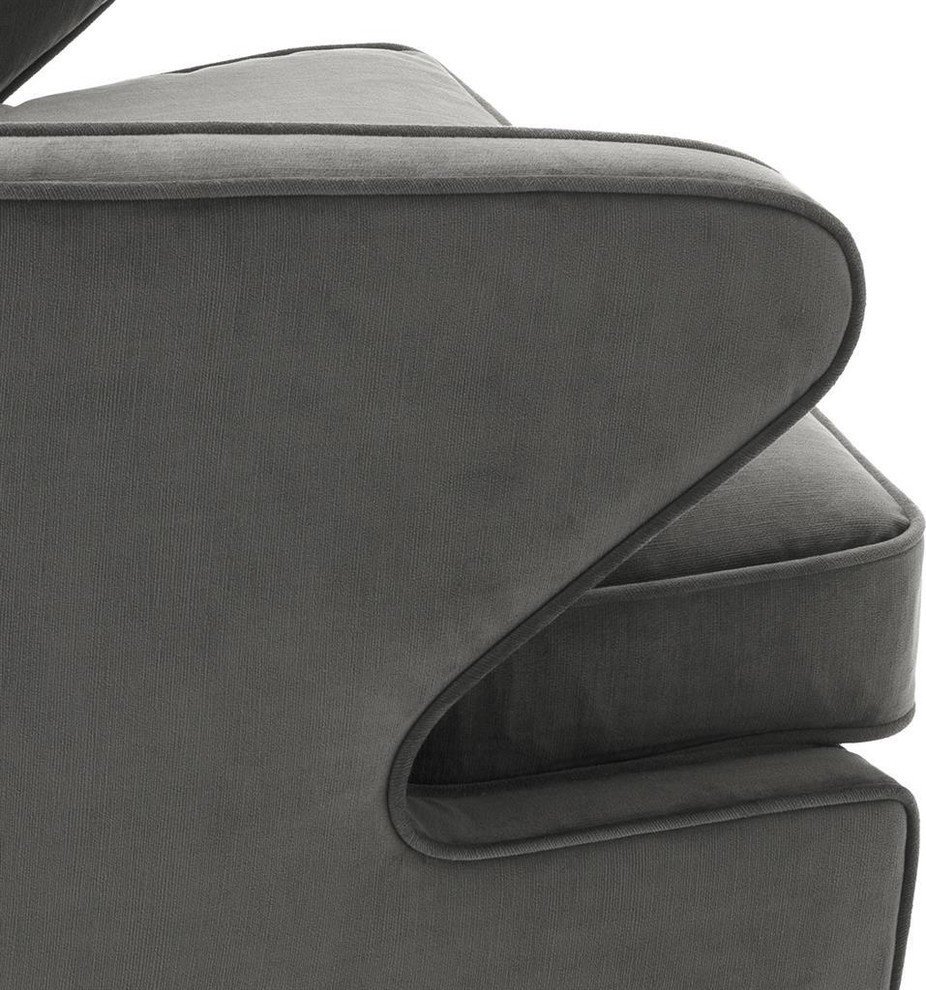 Dark Gray Swivel Chair  Eichholtz Dorset   Transitional   Armchairs And Accent Chairs   by Oroa   Distinctive Furniture  Houzz