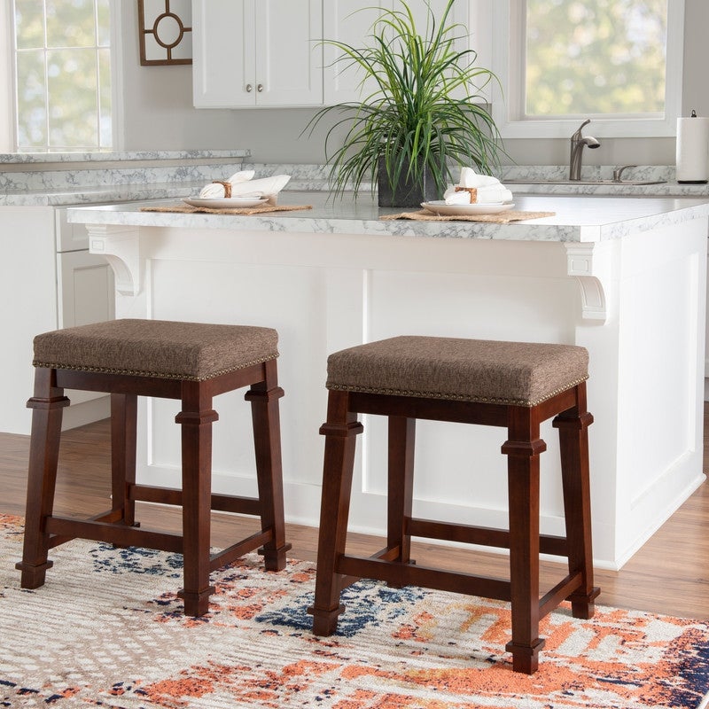 Copper Grove Willamette Tweed Backless Counter Stool