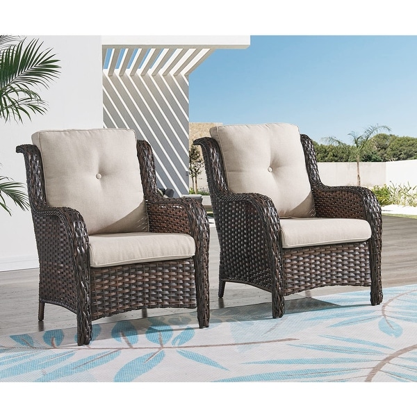 Pocassy 6 Piece Outdoor Wicker Conversation Sofa Set