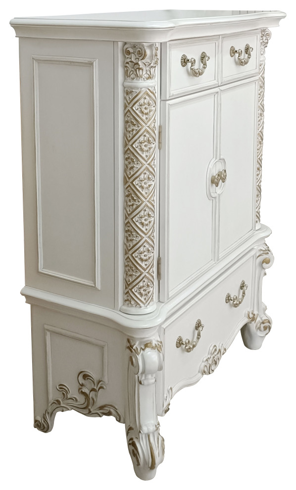 ACME Vendome Chest in Antique Pearl Finish   Victorian   Accent Chests And Cabinets   by Acme Furniture  Houzz