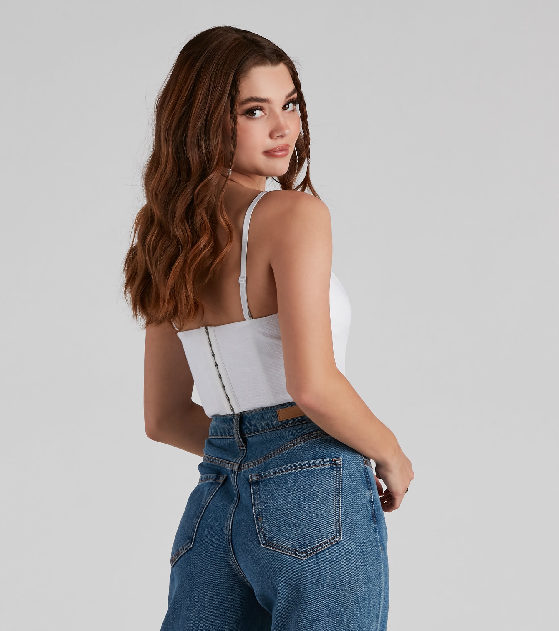 Sittin' Pretty Linen Bustier