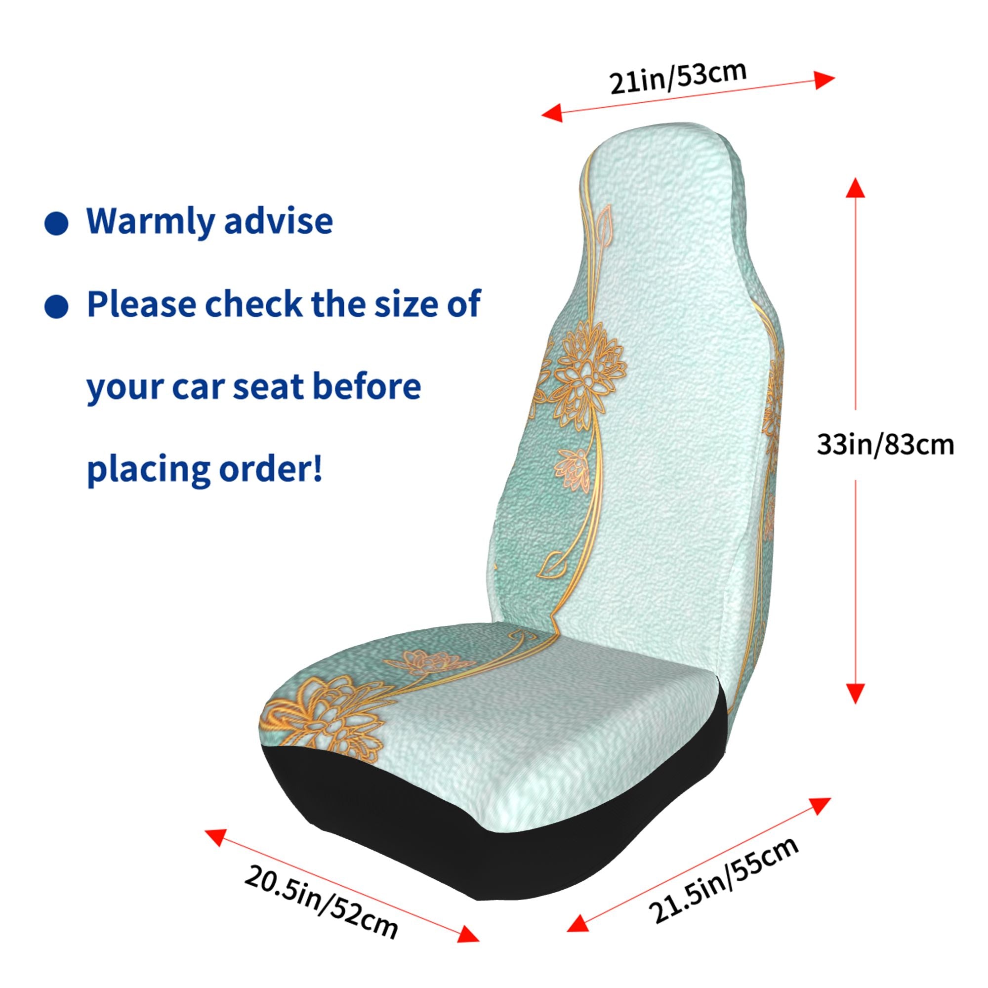 ZICANCN Car Seat Cover Green Vintage Vase Car Front Seat Covers Protectors ， Automotive Seat Covers for Cars Trucks Suv