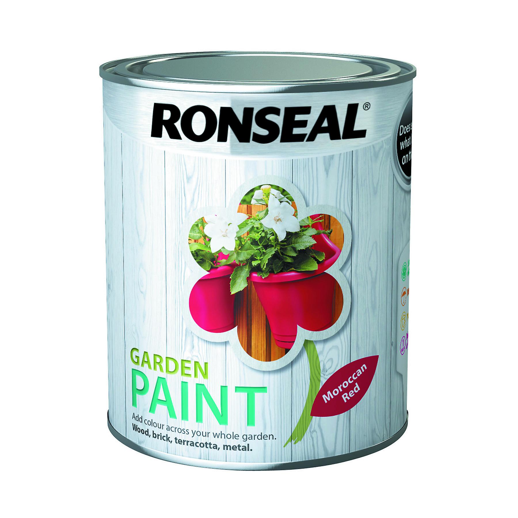 Ronseal Outdoor Garden Paint 750ml Moroccan Red