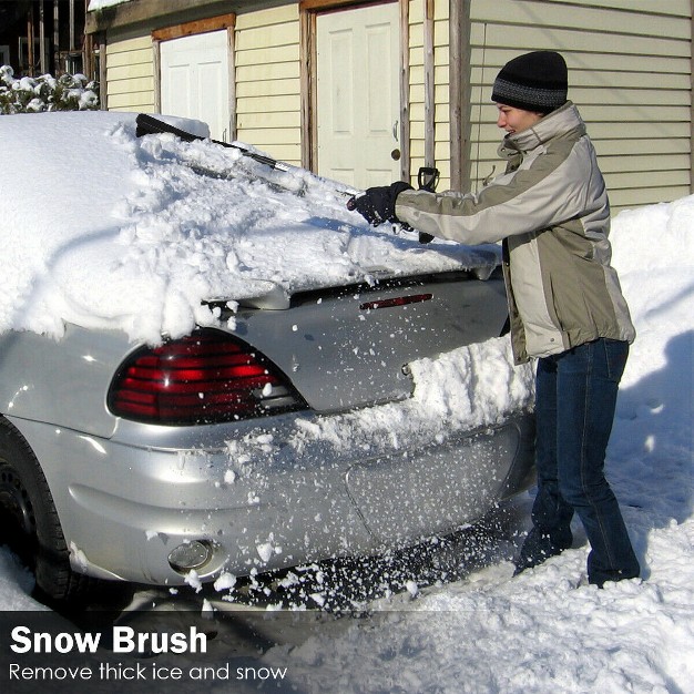 Costway 3 in 1 Snow Shovel W ice Scraper amp snow Brush Portable Shovel Kit