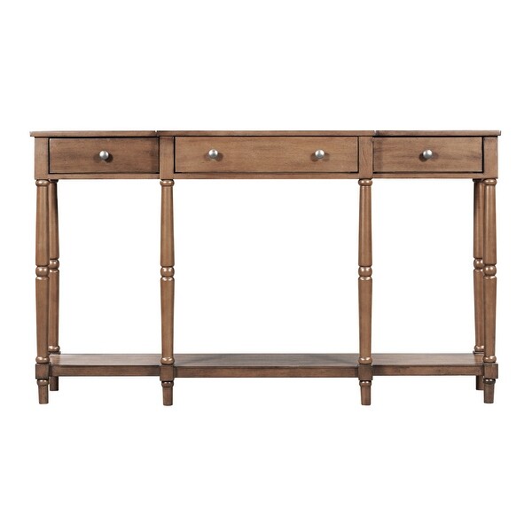 TiramisuBest Classic Entryway Table Solid Wood Console Table