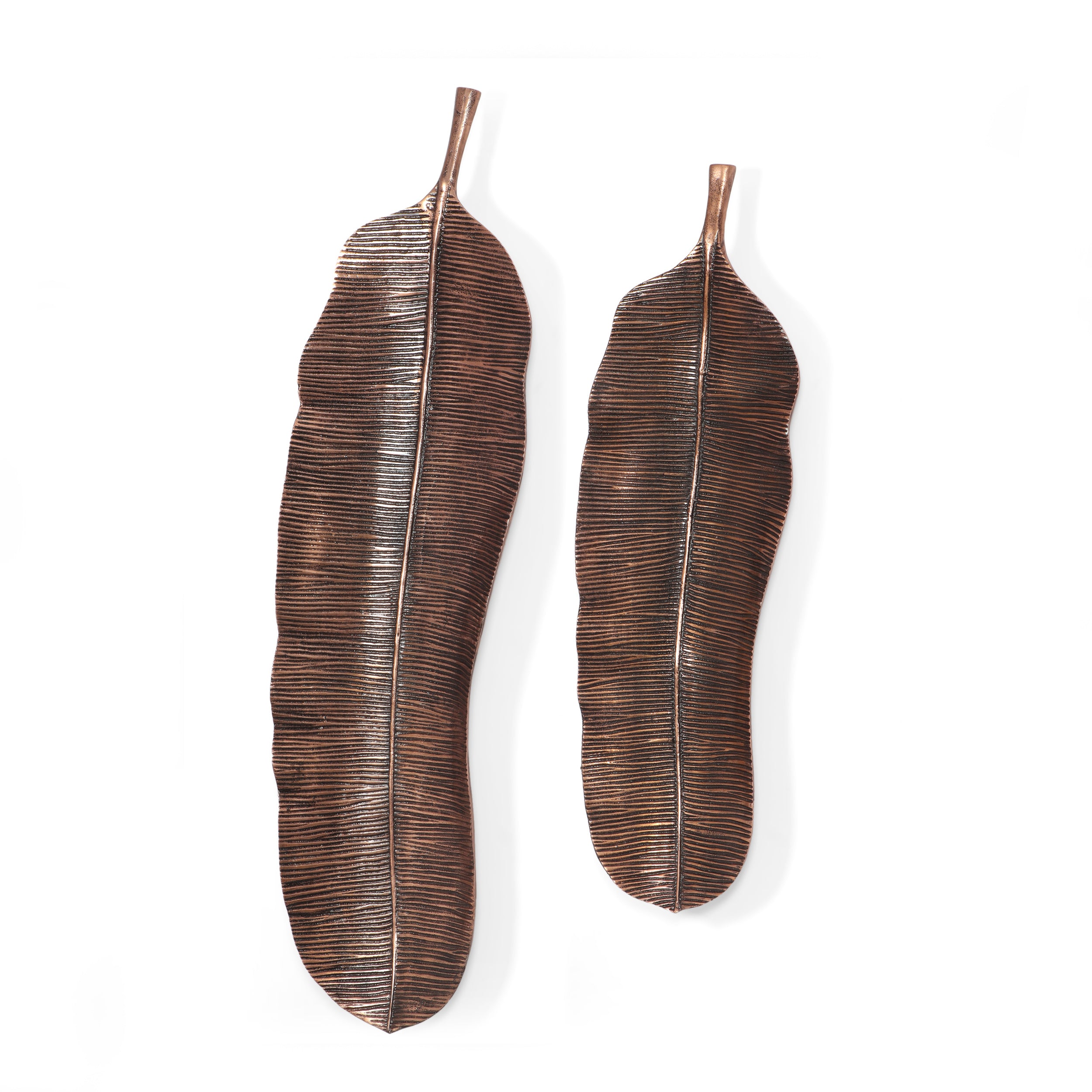 Cordele Handcrafted Aluminum Leaf Wall Decor Set