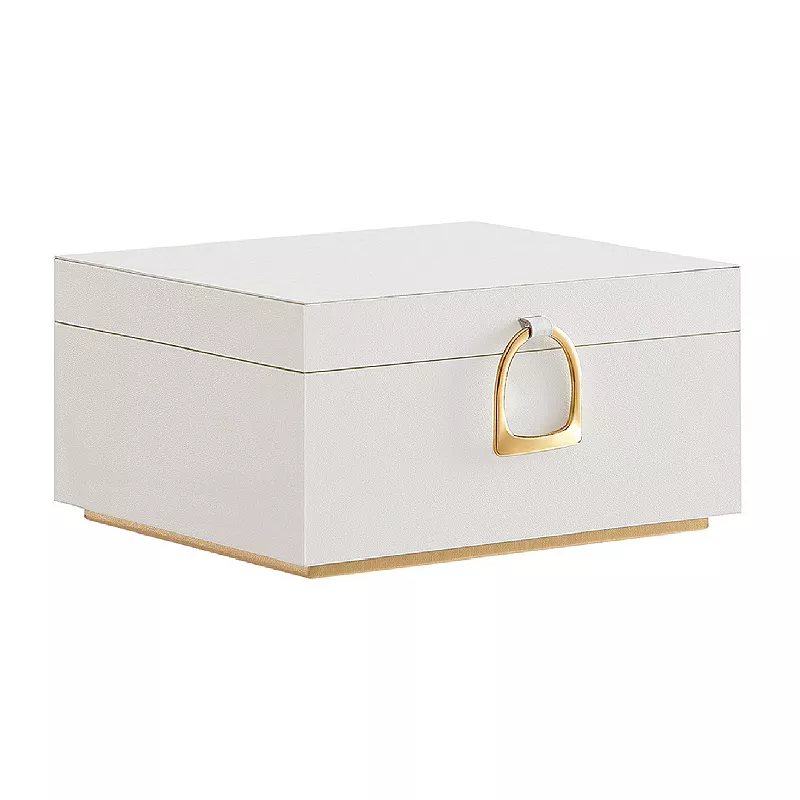 2-Layer Jewelry Box， Jewelry Organizer with Handle， Removable Jewelry Tray