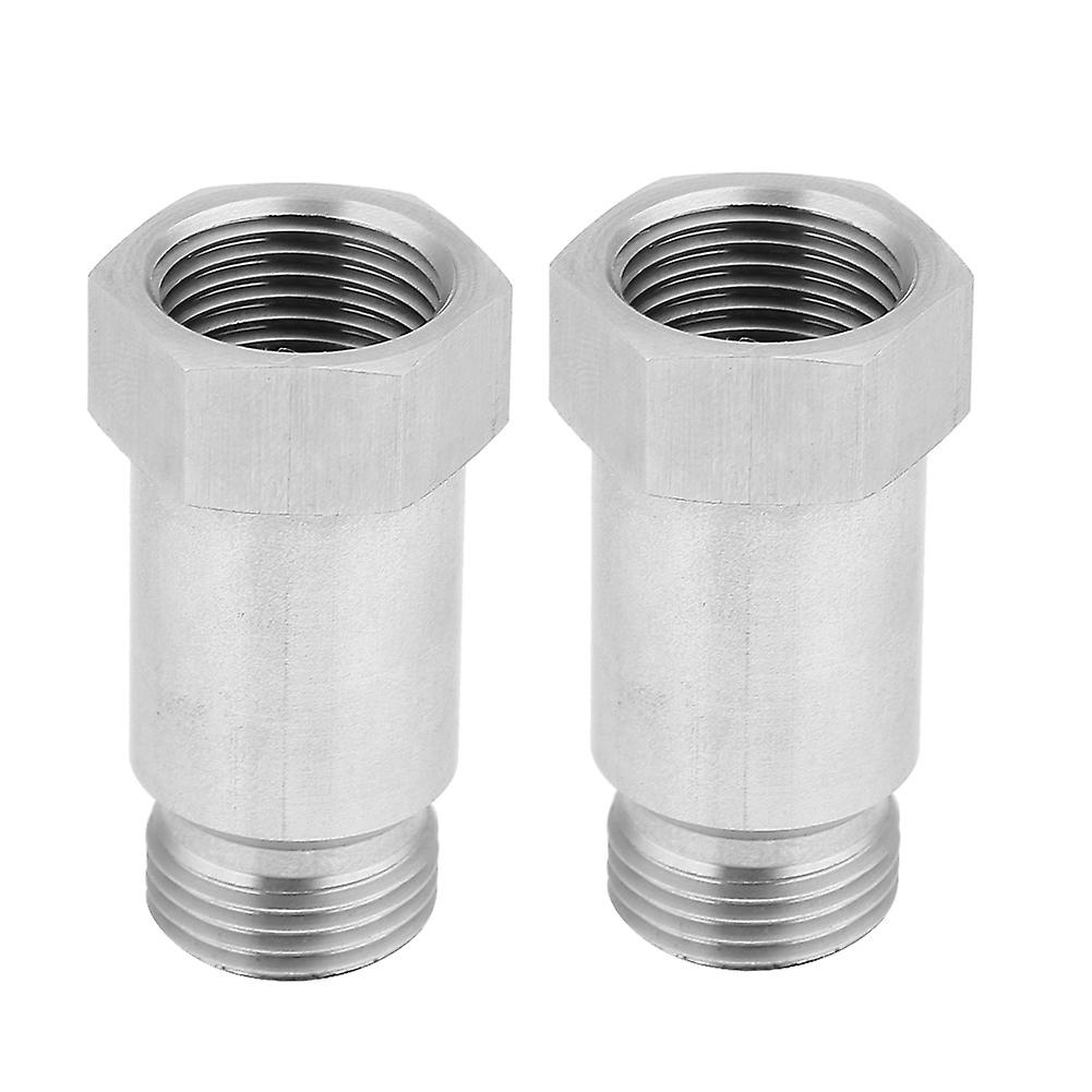 2 Pack O2 Stainless Steel Oxygen Sensor Bung Adapter Extension Extender M18-1.5 X 45mm