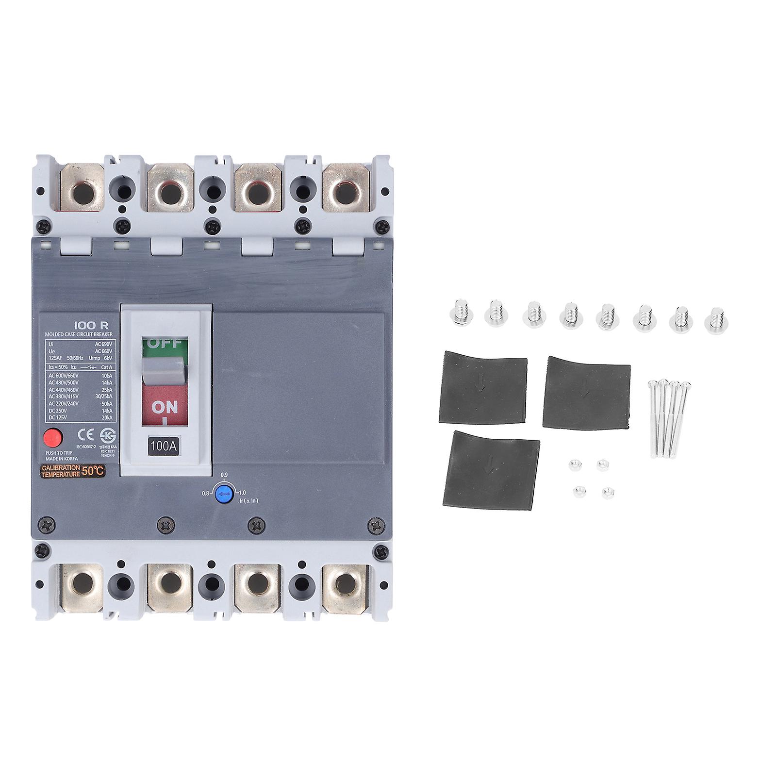 4p Circuit Breaker Battery Protection Moulded Case Mccb Circuits Breakers For Circuits 100a