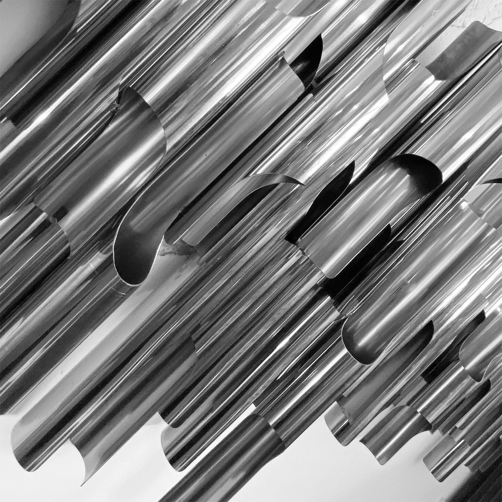 Silver Tubes Handcrafted Stainless Steel Artwork Bg2020012