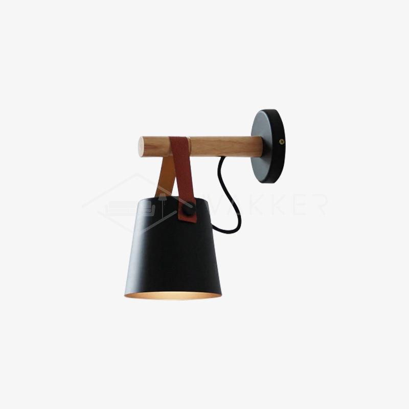 Wooden Conical Wall Light