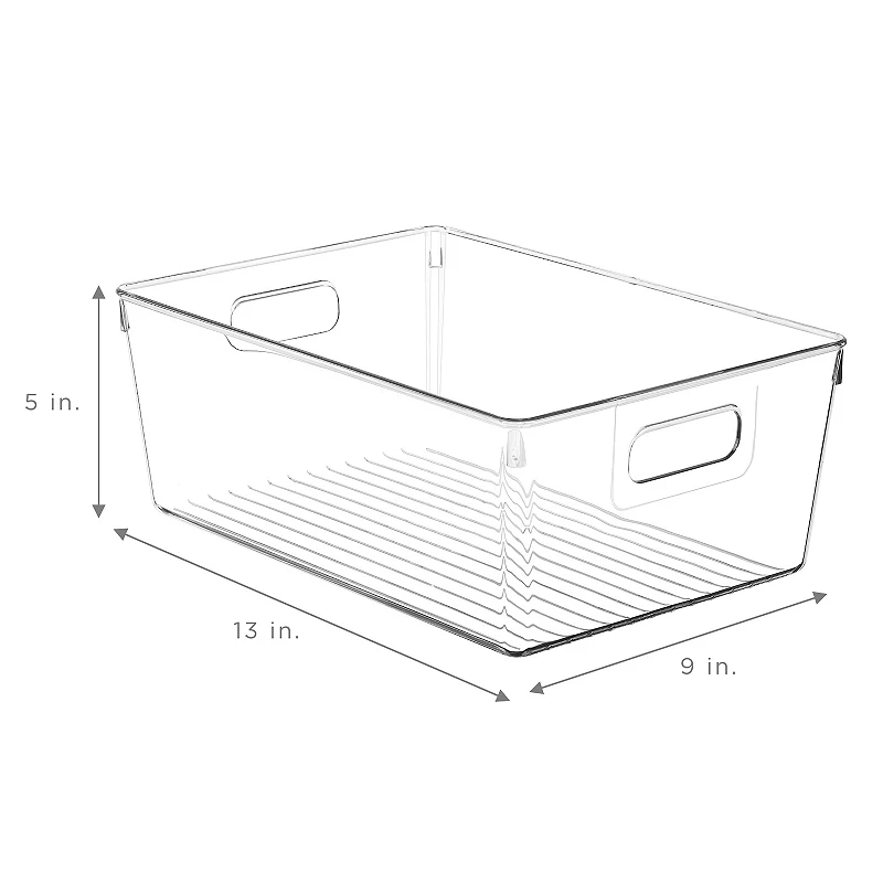 Sorbus Clear Storage Bins 3-piece Set