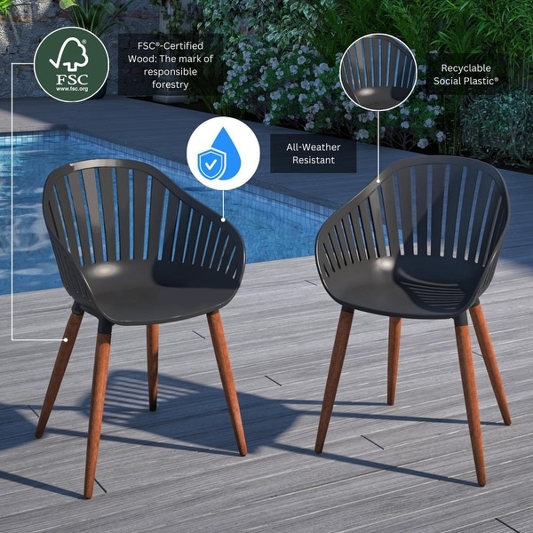 Amazonia 100% FSC Certified Wood Sant Louis Outdoor Patio Dining Set