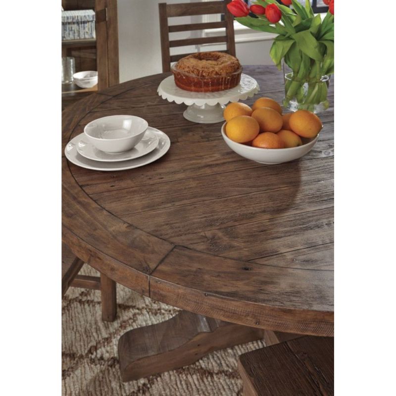 Caleb Round 55 Dining Table in Desert Gray