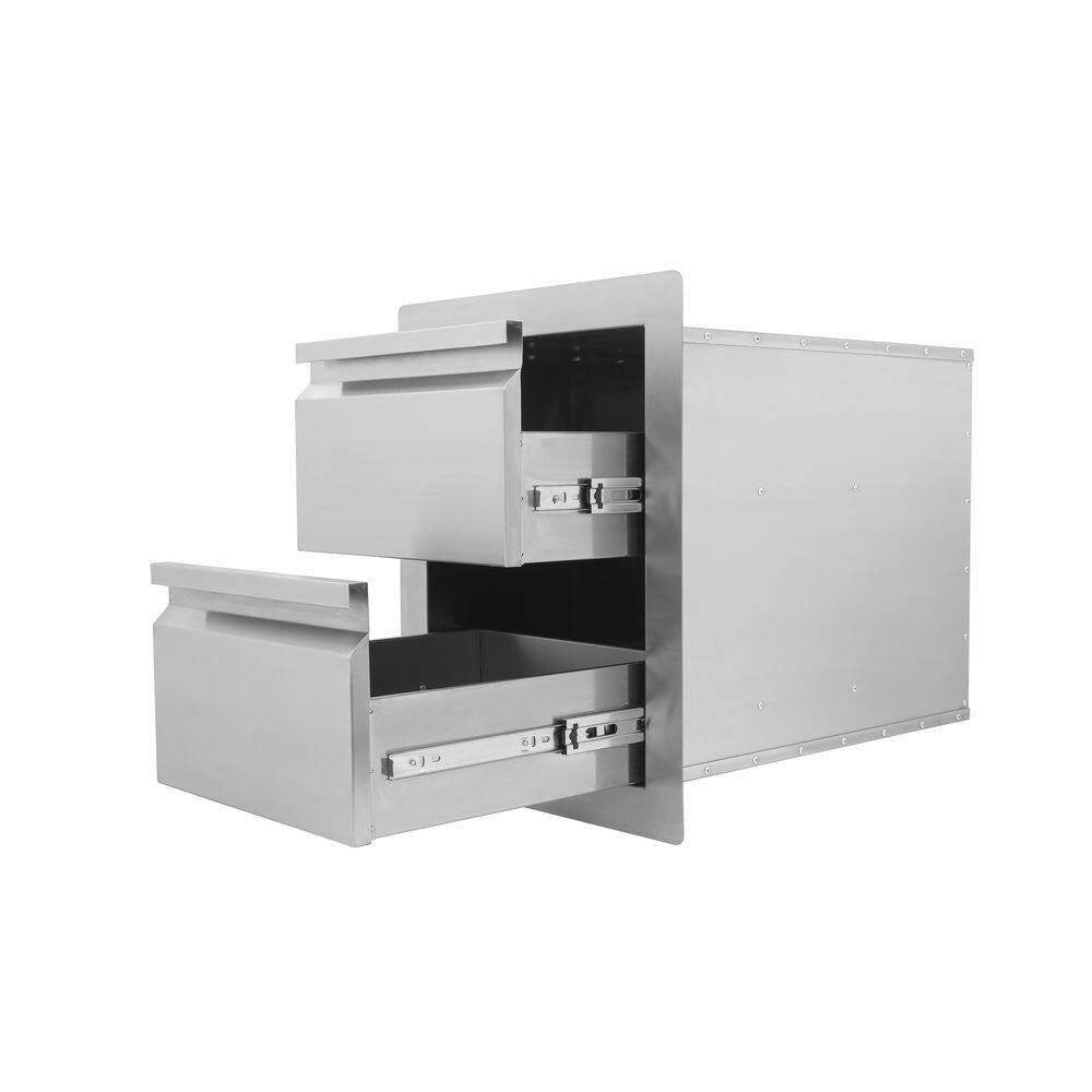 NXR 18 in. Double Access Drawer for Drop-In Grill DDDS18