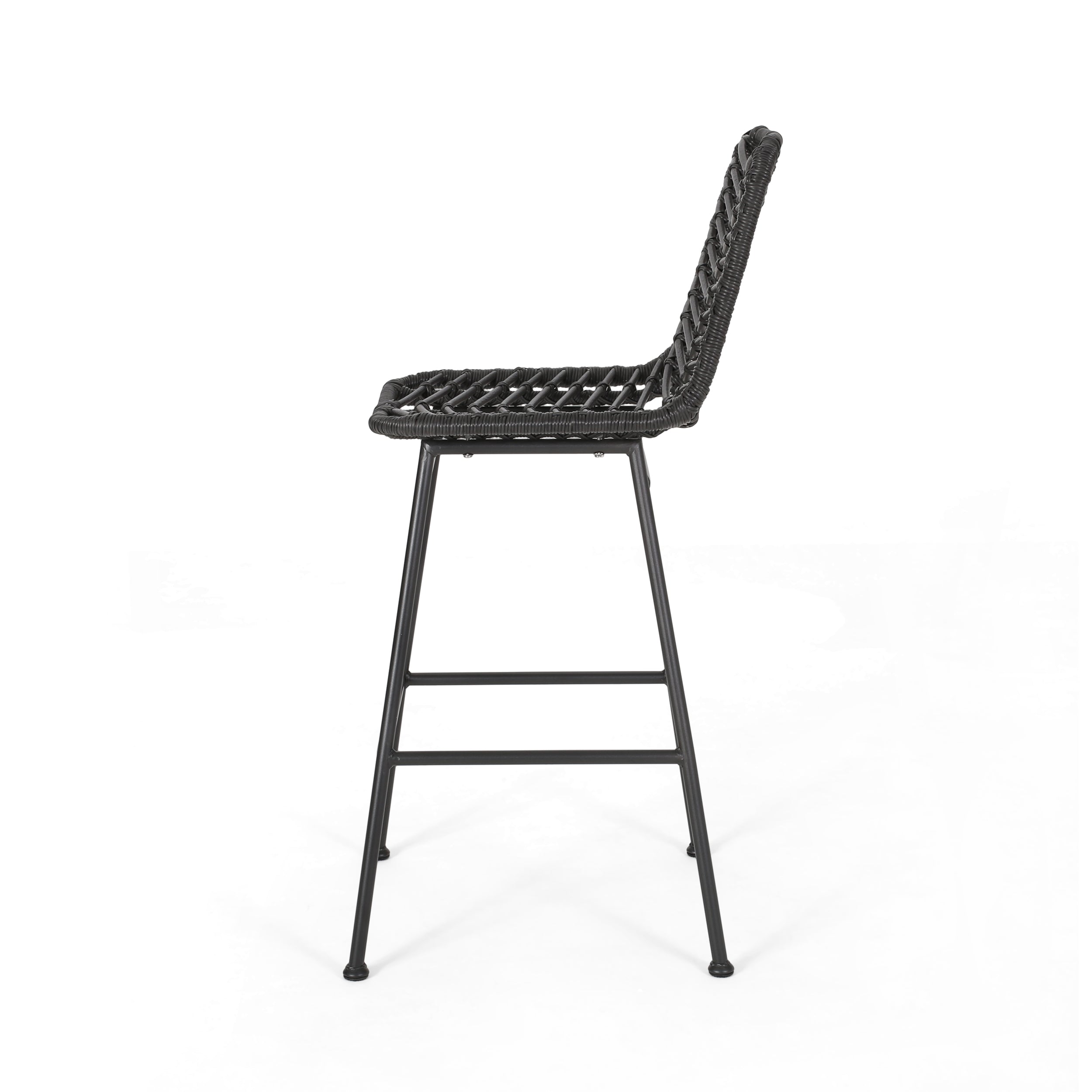 Jessie Outdoor Wicker Barstools (Set of 2)