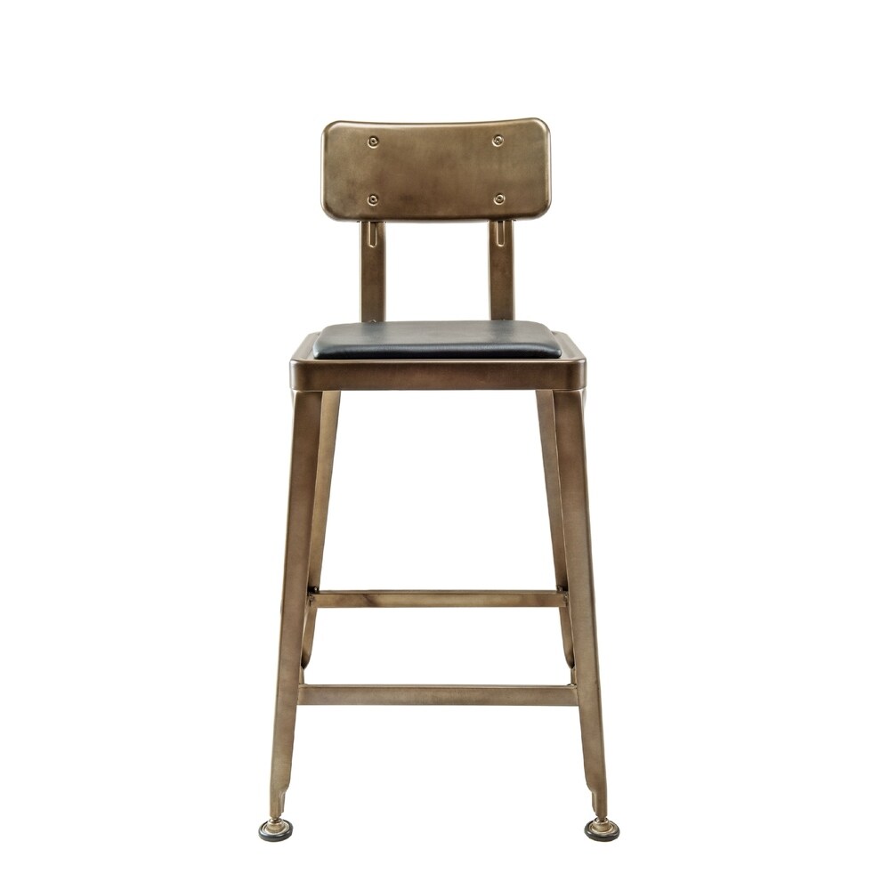 Tool counter stool  26 seat height and Solid Metal frame with solid wood.