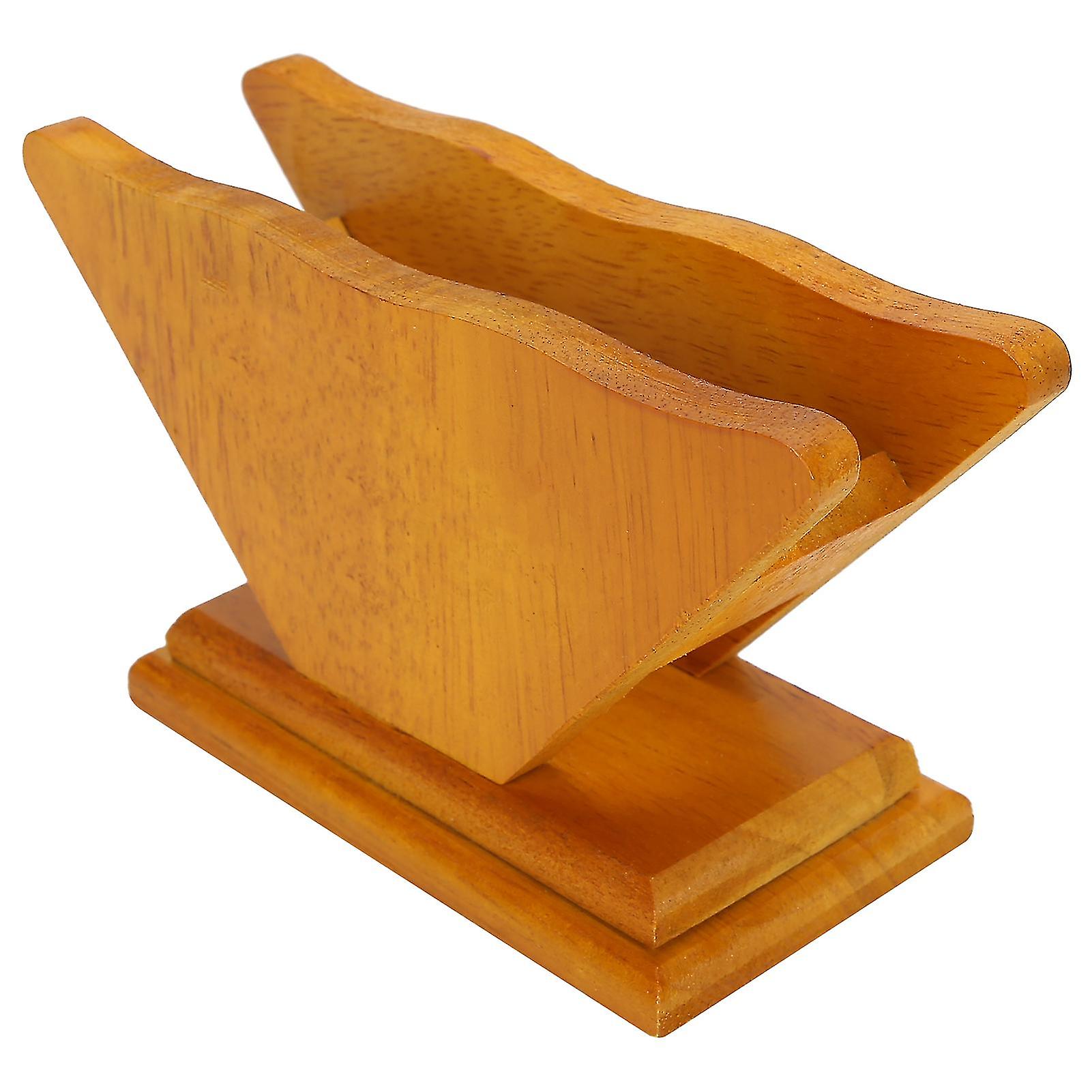 Coffee Filter Paper Holder Countertop Reusable V shaped Wooden Storage Container Dispenser