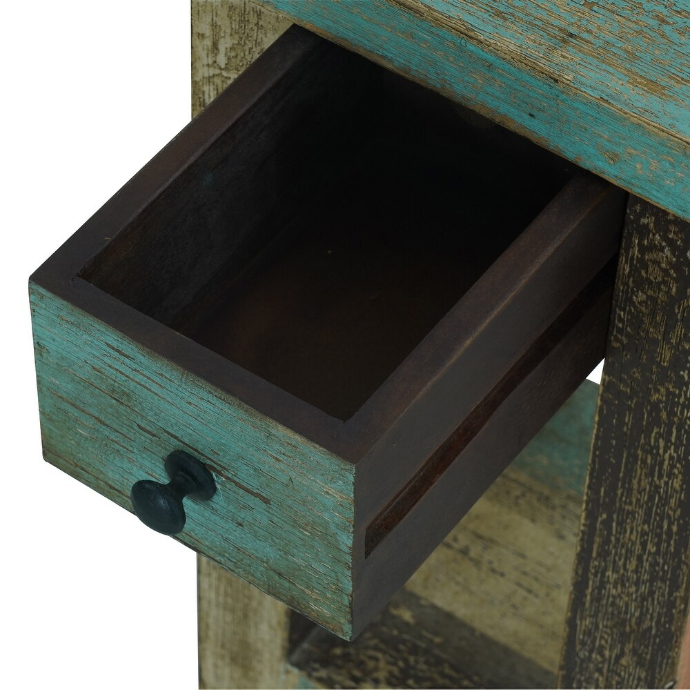 Meader Distressed Mango Wood Small Side Table by Christopher Knight Home