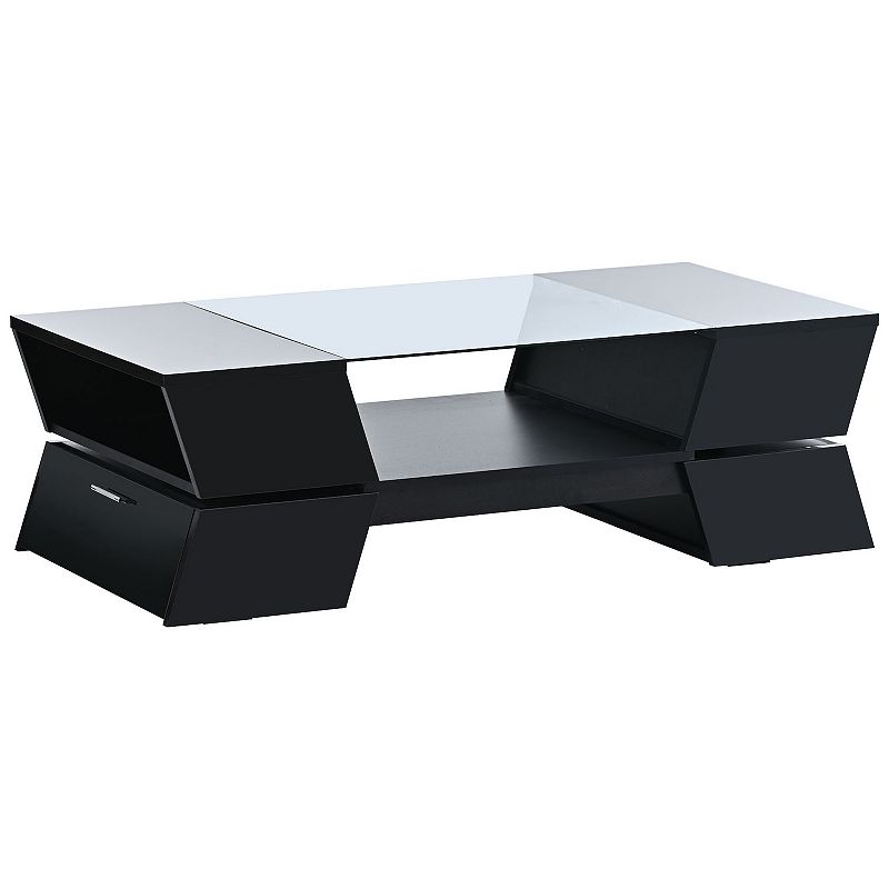 Merax Glass-top Coffee Table